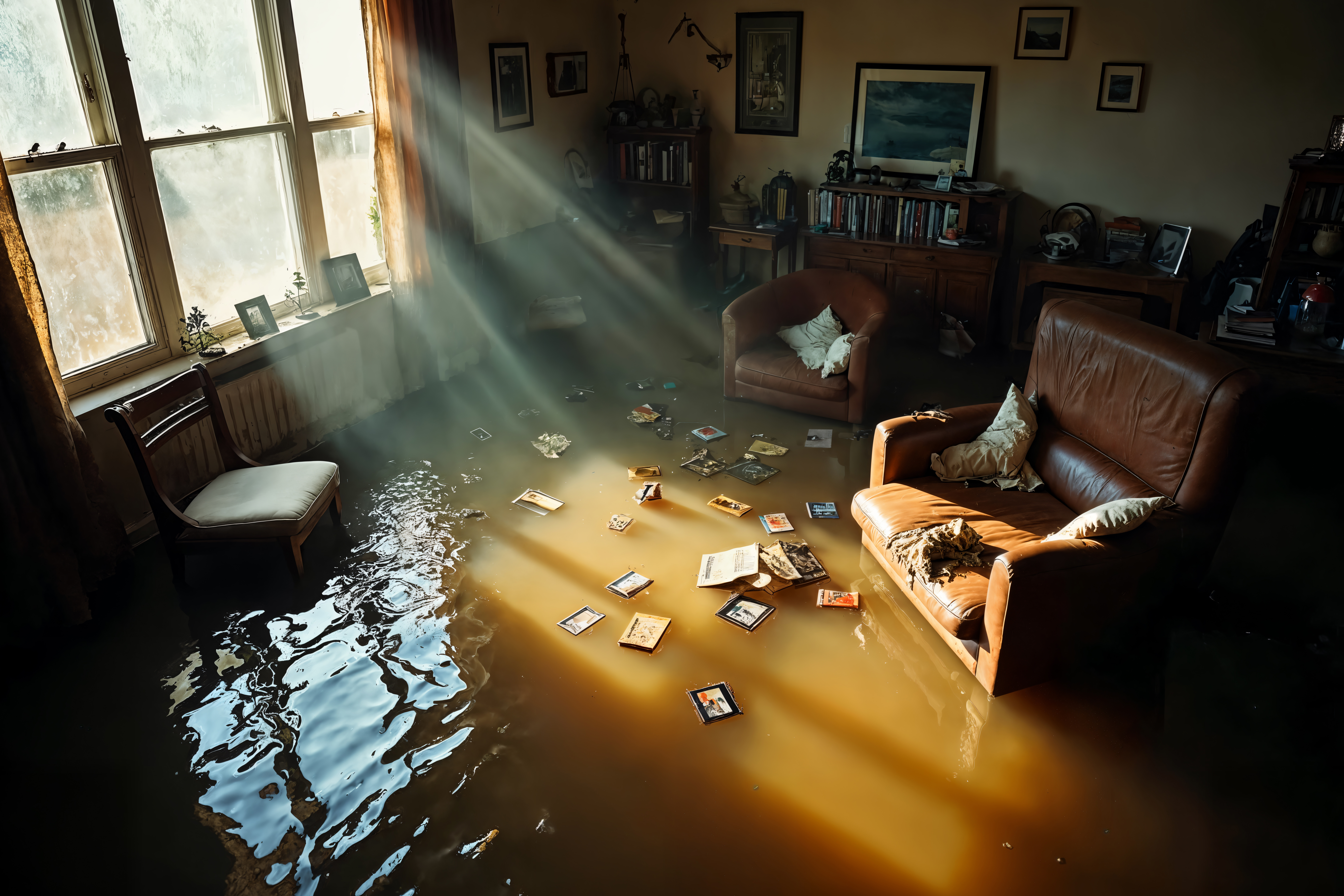 house that has been flooded